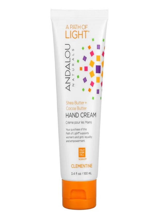 A Path of Light Shea Butter  Cocoa Butter Hand Cream Clementine 3.4 fl oz