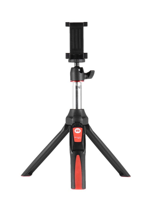 Handheld Mini Tripod Selfie Stick With Bluetooth Shutter For Smartphones/GoPro Black/Red