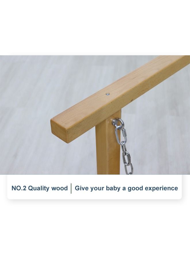 Kids Indoor Wooden Bridge Swing Balance Beam Playsets Sensory Room Jungle Gym Equipment