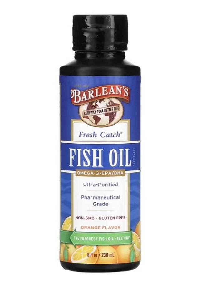 Fresh Catch Fish Oil Omega3 EPA DHA Orange  8 fl oz 236 ml
