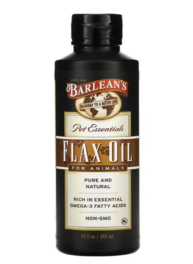 Pet Essentials Flax Oil For Animals 12 fl oz 355 ml