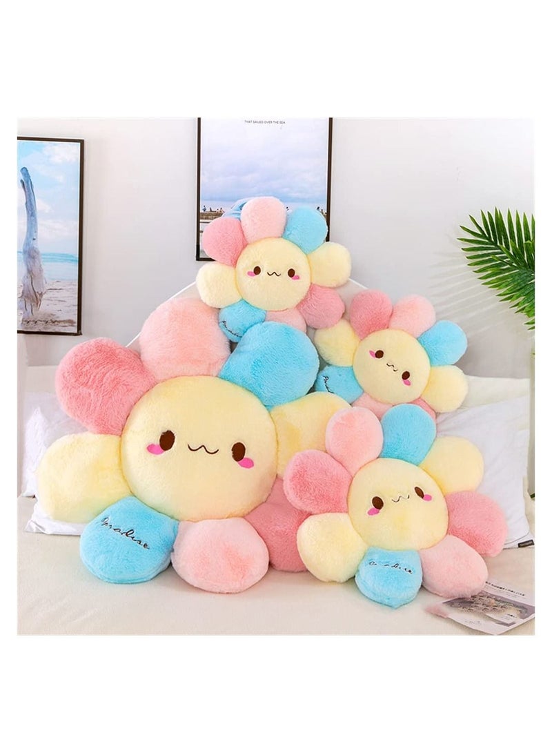 Flower  Pillow, Soft and Comfortable Flower Smiley Cushion Colorful Flower Plush for Home Bedroom Shop Restaurant Decor