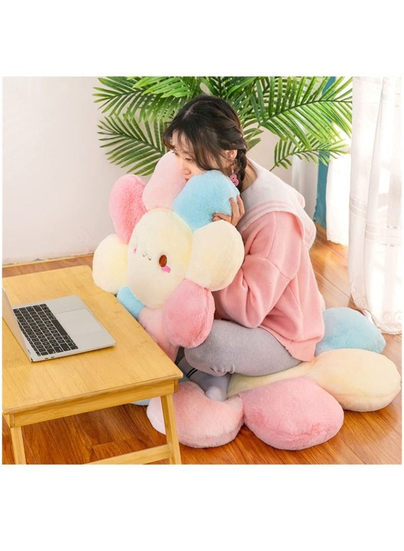 Flower  Pillow, Soft and Comfortable Flower Smiley Cushion Colorful Flower Plush for Home Bedroom Shop Restaurant Decor