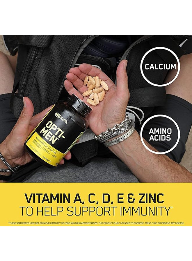 Opti-Men, Vitamin C, Zinc and Vitamin D, E, B12 for Immune Support Mens Daily Multivitamin Supplement - 90 Count