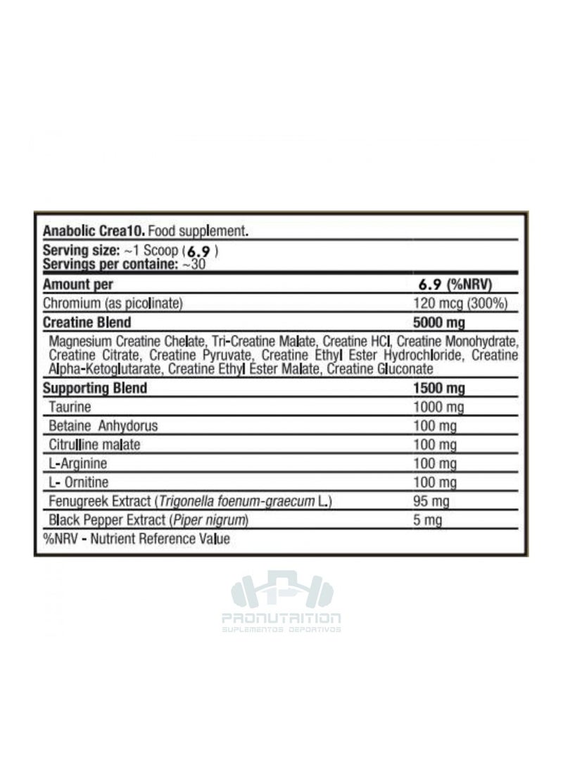 Anabolic Crea10 234 Grams, Blue Raspberry Flavour