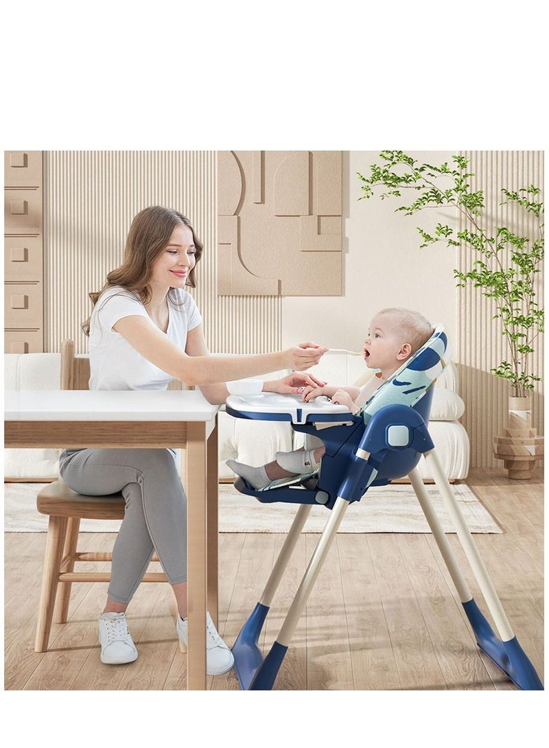 Baby High Chair, Baby Feeding Chair, Toddler Chair, Snack High Chair Seat Toddler Booster Furniture Detachable Double Tray Non-Slip Feet Adjustable Legs