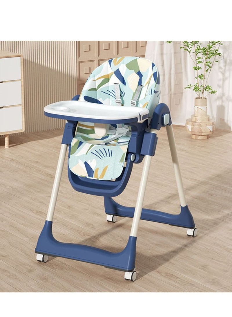 Baby High Chair, Baby Feeding Chair, Toddler Chair, Snack High Chair Seat Toddler Booster Furniture Detachable Double Tray Non-Slip Feet Adjustable Legs