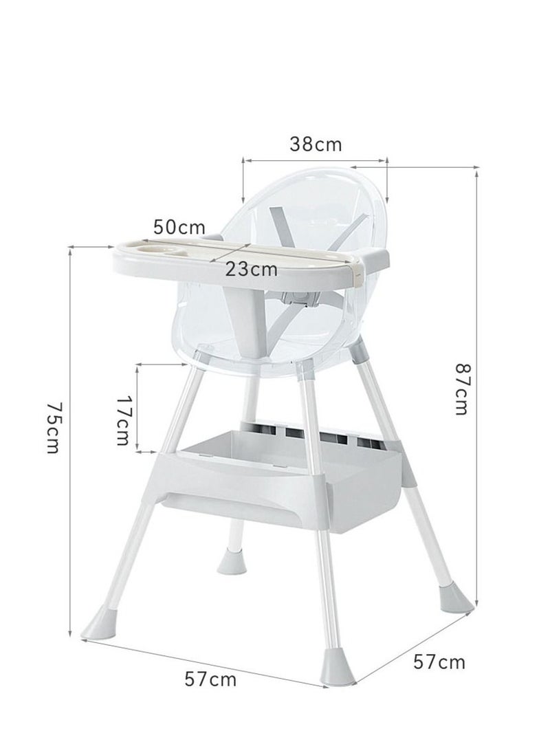 2 in 1 High Chair for Babies & Toddlers, Modern Safe & Compact Baby Highchair, Easy to Clean, Removable Tray, Easy to Assemble