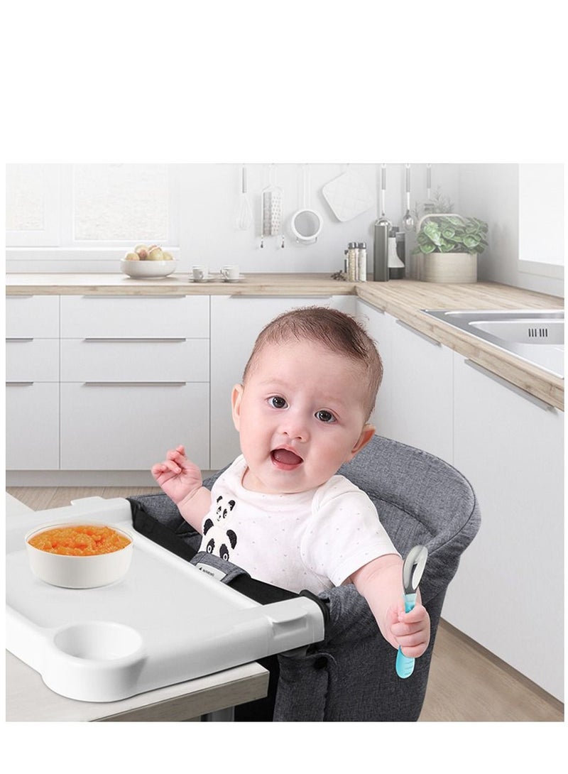 Portable High Chair for Travel for Babies , Baby Seat for Dining Table, Counter Height, Restaurant, Camping , Foldable and Compact (Grey)