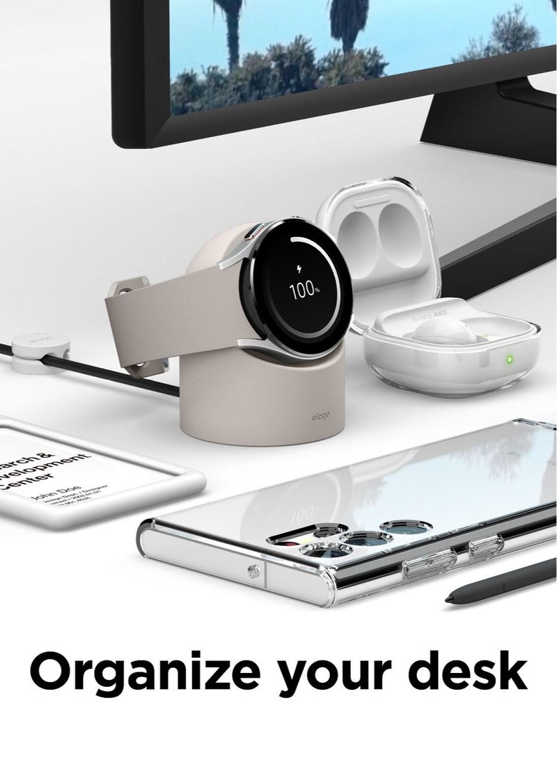GW2 Charger Stand for Galaxy Watch 5 44mm / 40mm and 5 Pro 45mm - Stone