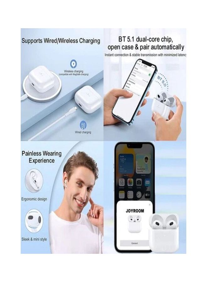 New Upgraded Tws Wireless Bluetooth Earphone With Popup Open Window Pair Automatically White
