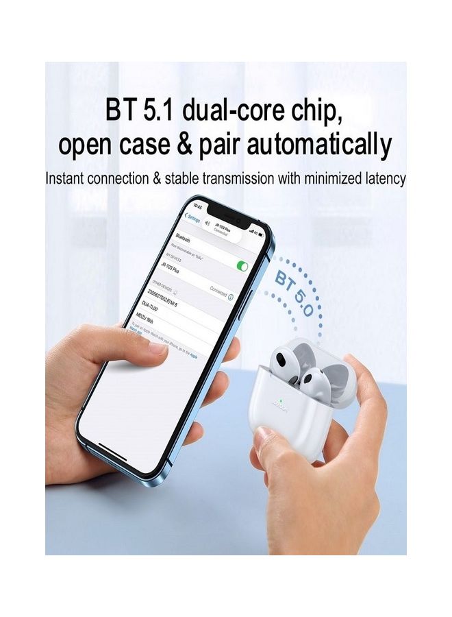 New Upgraded Tws Wireless Bluetooth Earphone With Popup Open Window Pair Automatically White