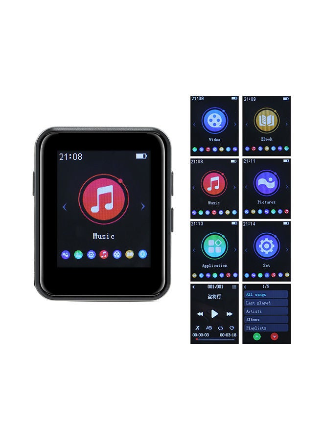 Bluetooth MP3 Full Touch Screen Music Player V6555 Black