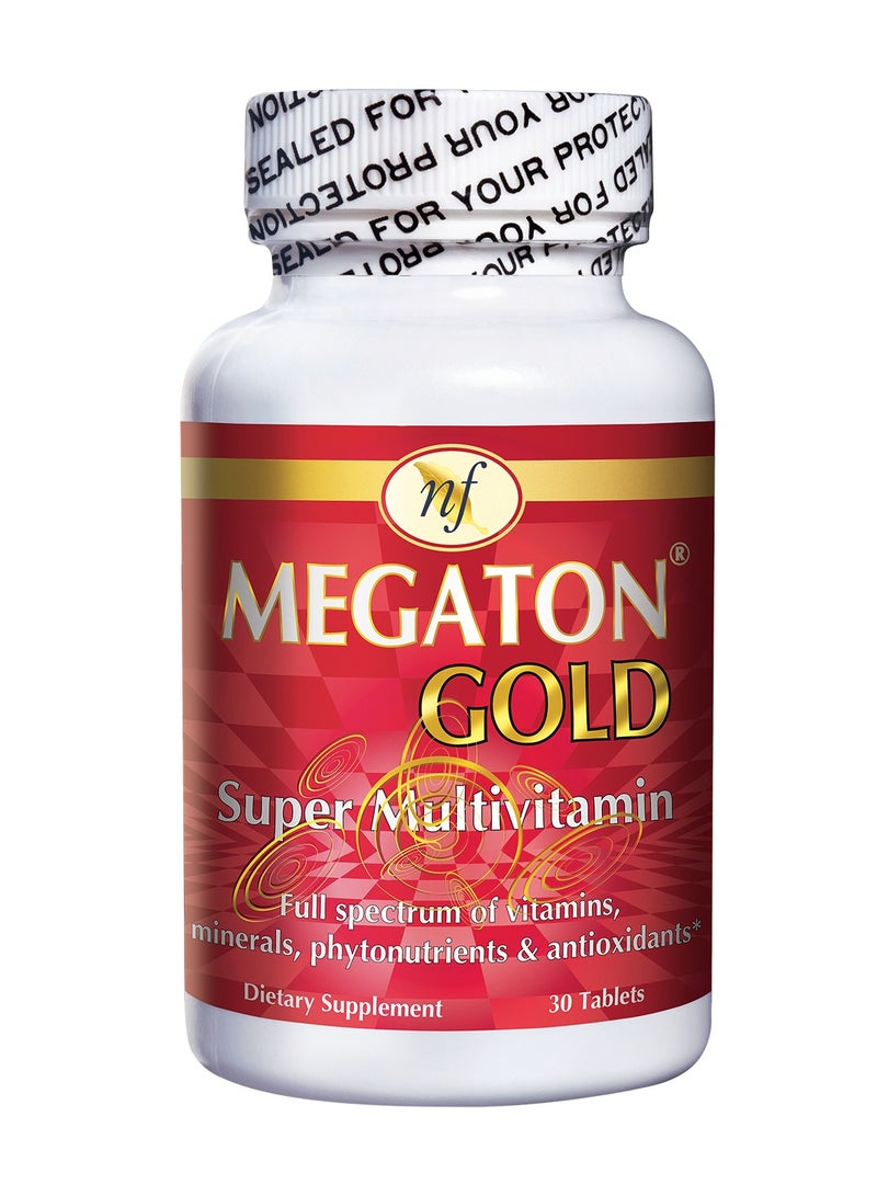 Megaton Gold Super Multivitamin 30 Tablets Full spectrum of vitamins, Minerals, Phytonutrients & Antioxidants