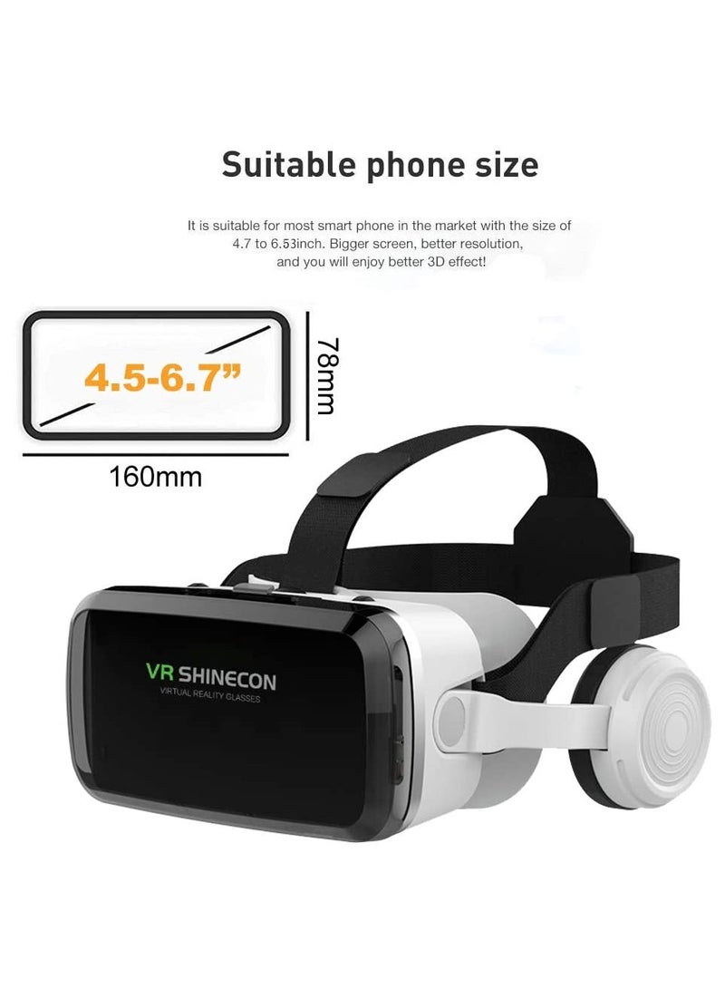 Virtual Reality Stereo Headset 3D Glasses With Anti-Blue Light