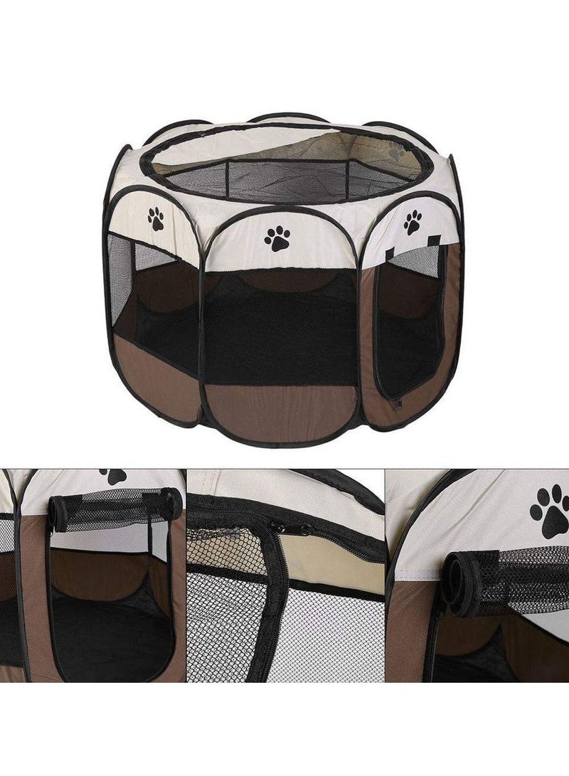 Portable Pet House utdoor Detachable Folded Waterproof Octagonal Pet Dog Cat Kennel - L