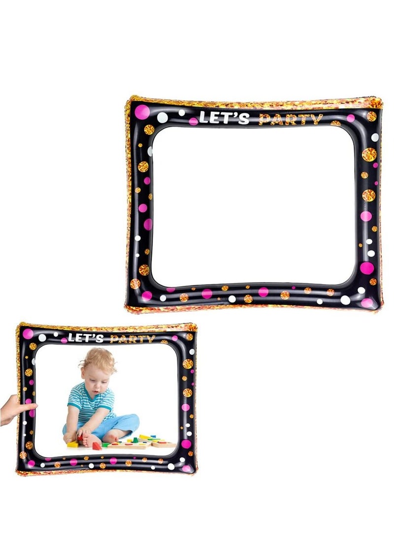 Inflatable Selfie Frame, Giant Photo Booth frame Birthday Photo Booth Picture Frame Celebration Blow Up Party Prop for Wedding, Baby Shower, Birthday Party Decorations Supplies
