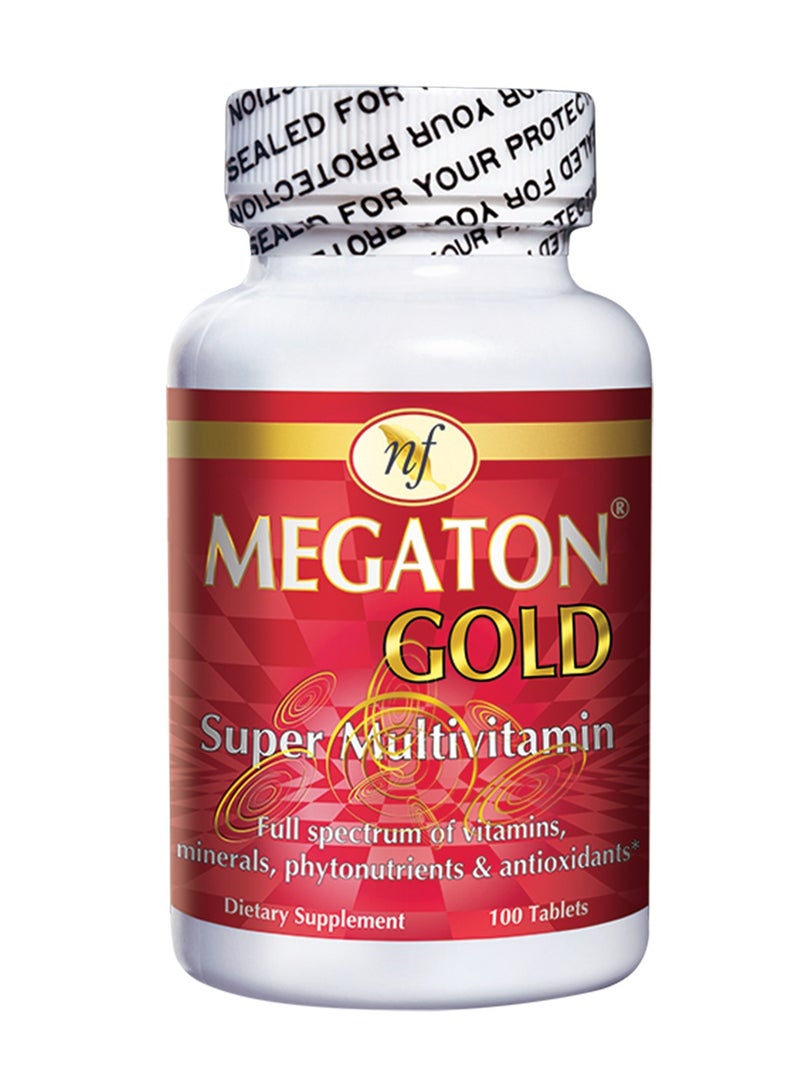 Megaton Gold Super Multivitamin 100 Tablets Full spectrum of vitamins, Minerals, Phytonutrients & Antioxidants
