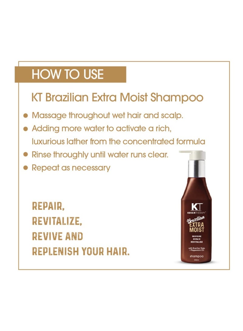 KT Professional Keratin Protein Brazilian Extra Moist Keratin Protein Shampoo Conditioning Masque Repair Moisturize