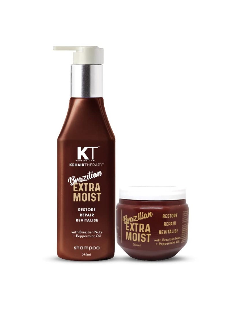 KT Professional Keratin Protein Brazilian Extra Moist Keratin Protein Shampoo Conditioning Masque Repair Moisturize