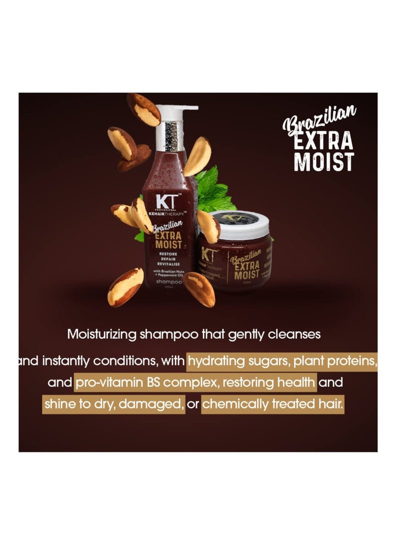 KT Professional Keratin Protein Brazilian Extra Moist Keratin Protein Shampoo Conditioning Masque Repair Moisturize