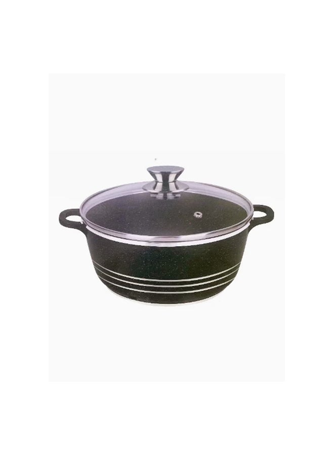 Dessini Granite Casserole Cooking Pot 28Cm- Pfoa Free Oven Safe-Multi Layer Non Stock Coating-Dishwasher Safe