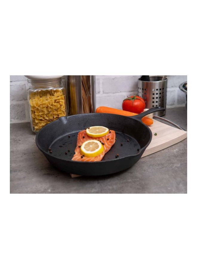 Ferric Cast Iron Fry Pan Black 1 x FRY PAN 43 cm L x 31 cm W 4.6cm Hcm