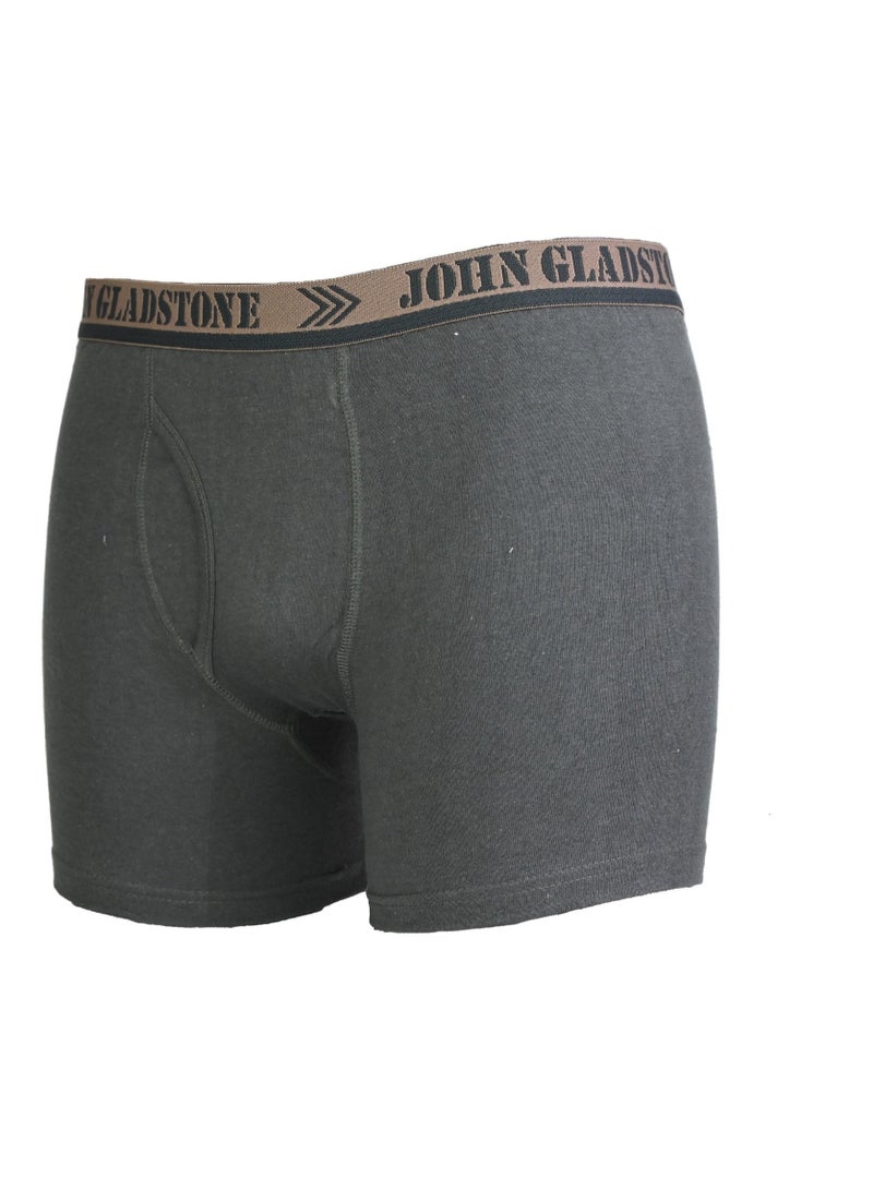 John Gladstone Men's Cotton Outer Elastic Boxer - 3 Pack