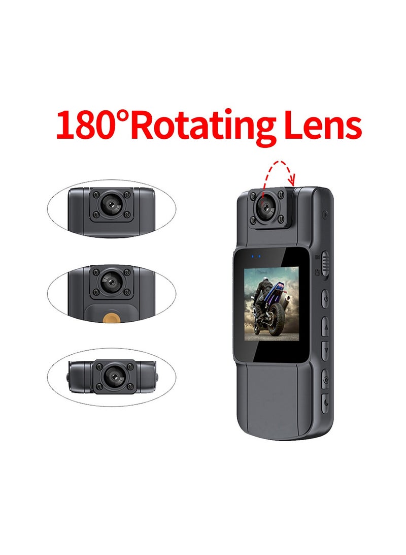FULL HD Camera 1080P Body Camera Infrared Night Vision Full HD Mini Camera 130 Wide Angle Lens 180 Adjustable for Law Enforcement Security