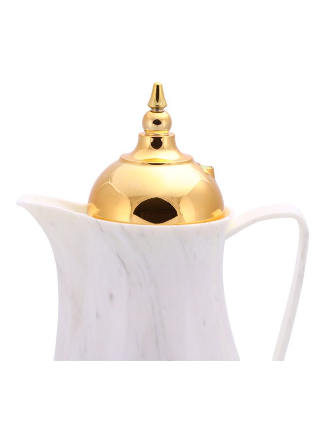 Royalford Double Wall 1 L+1 L 2 Pieces Marble Tea & Cawa Set | RF9413 Multicolour 31cm