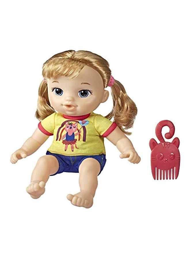 Littles Squad Blonde Hair Take-Along Toddler Doll with Comb