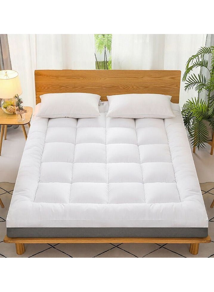 Bedding Fitted Full Mattress Pad Super Soft 100% Microfiber Cooling Breathable Fluffy Soft Mattress Pad Mattress Topper Mattress Protector