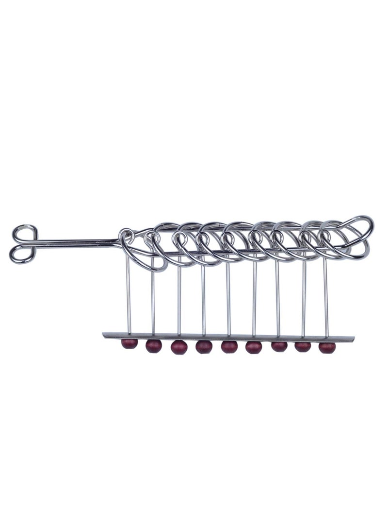 9 Linked Rings Metal Puzzle, Traditional Brain Teasers Mind Game for Adults and Kids, Classical Handheld IQ Trick Toy, Perfect Gift, Suitable for Anyone