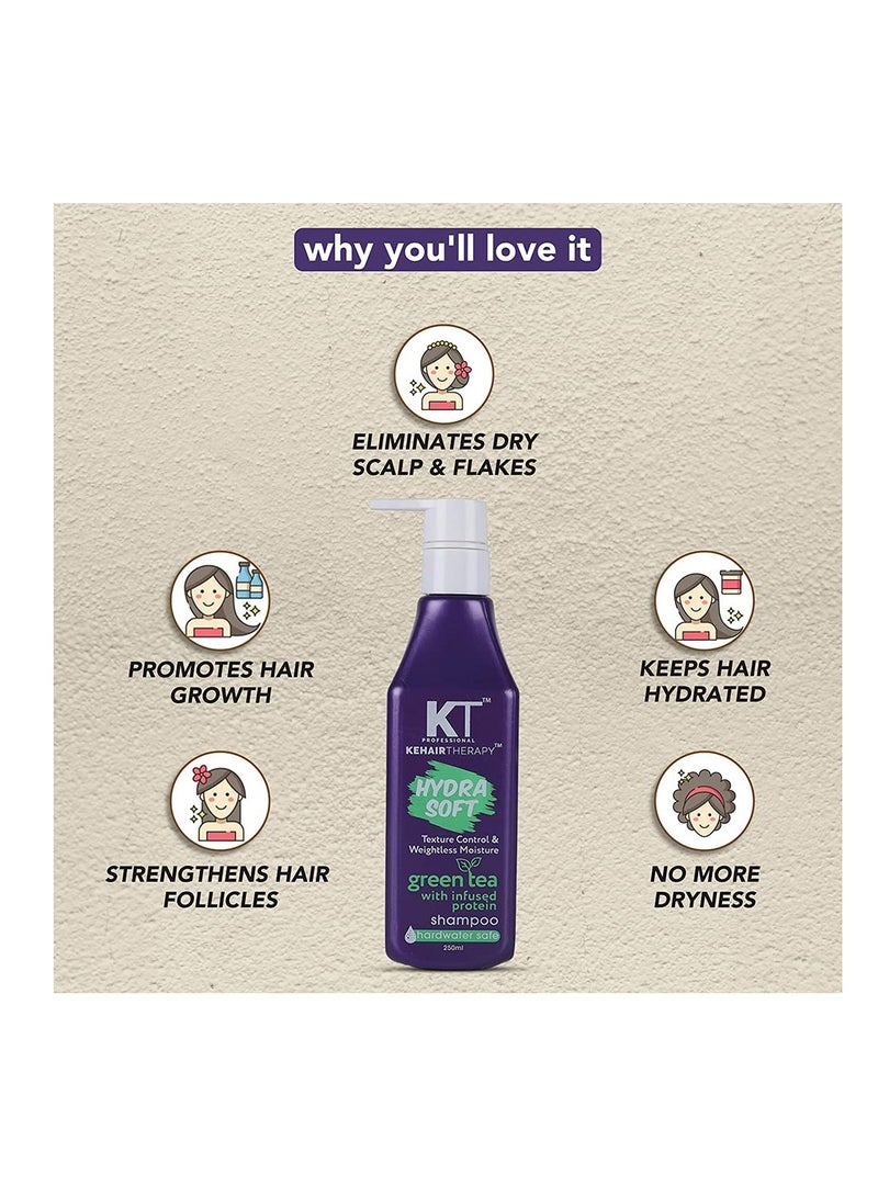 KT Professional Hydra Soft Keratin Protein Texture Control Shampoo Sulfate Free Paraben Free