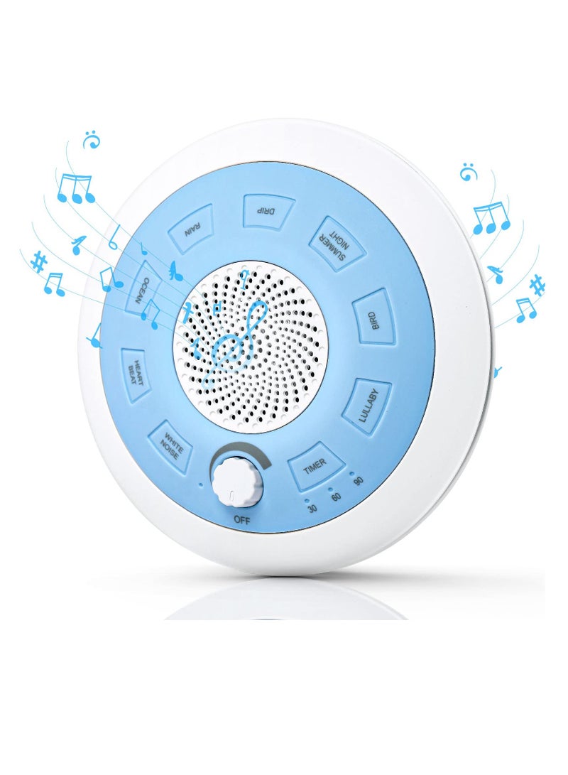 White Noise Machine, Portable Sound Machine, with 8 Soothing Nature Sounds Therapy Portable Sleep Sound Machine, Powerful Battery Endurance 4-7 Days, for Baby, Kids and Adults