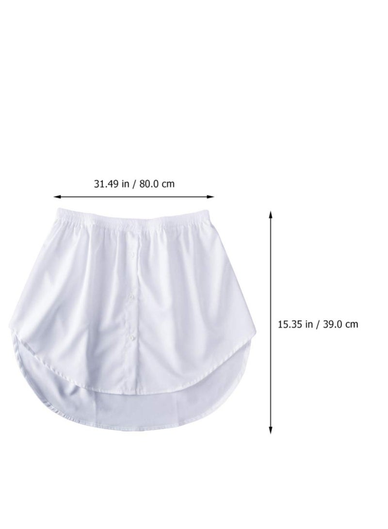 1Pc Woman Simple Fashion Skirt Fake Shirt Fleece for Casual Clothes White