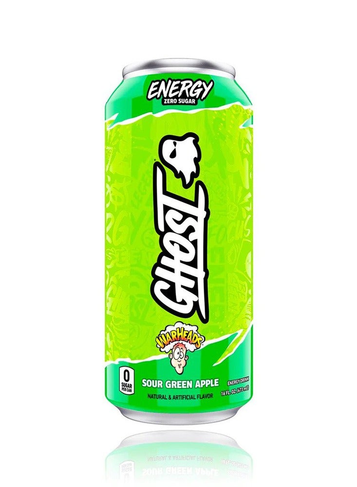 Energy Drink Warheads Sour Green Apple 473 ml Pack Of 12