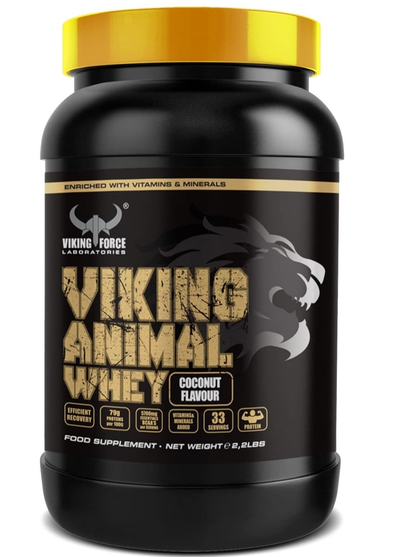 Viking Animal Whey - Chocolate Flavour Whey Protein for efficient recovery, 2.2 lbs, 33 servings