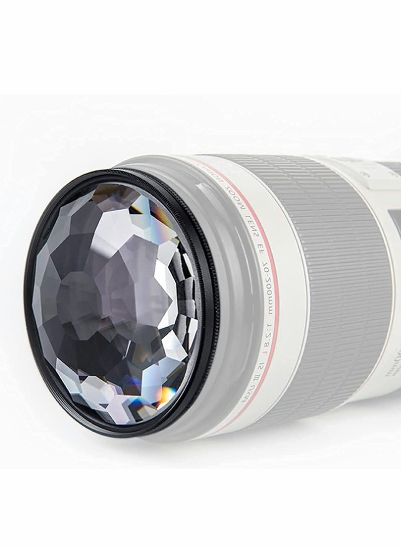 77mm Kaleidoscope Glass Prism Camera Lens Filter Variable Number of Subjects SLR Photography Accessories
