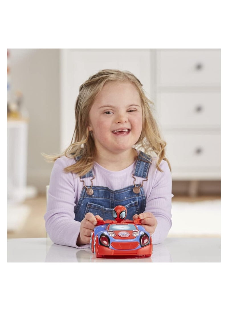 Marvel Spidey and His Amazing Friends Glow Tech Web-Crawler Vehicle, Preschool Toy with Lights, Sounds, Spidey Action Figure, Ages 3 and Up