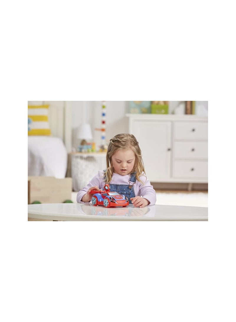 Marvel Spidey and His Amazing Friends Glow Tech Web-Crawler Vehicle, Preschool Toy with Lights, Sounds, Spidey Action Figure, Ages 3 and Up