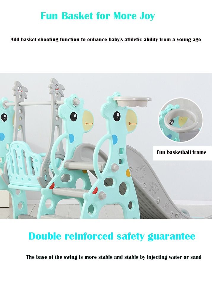 Children's slide swing combination baby home infant toys thickening and lengthening indoor sports swing slide