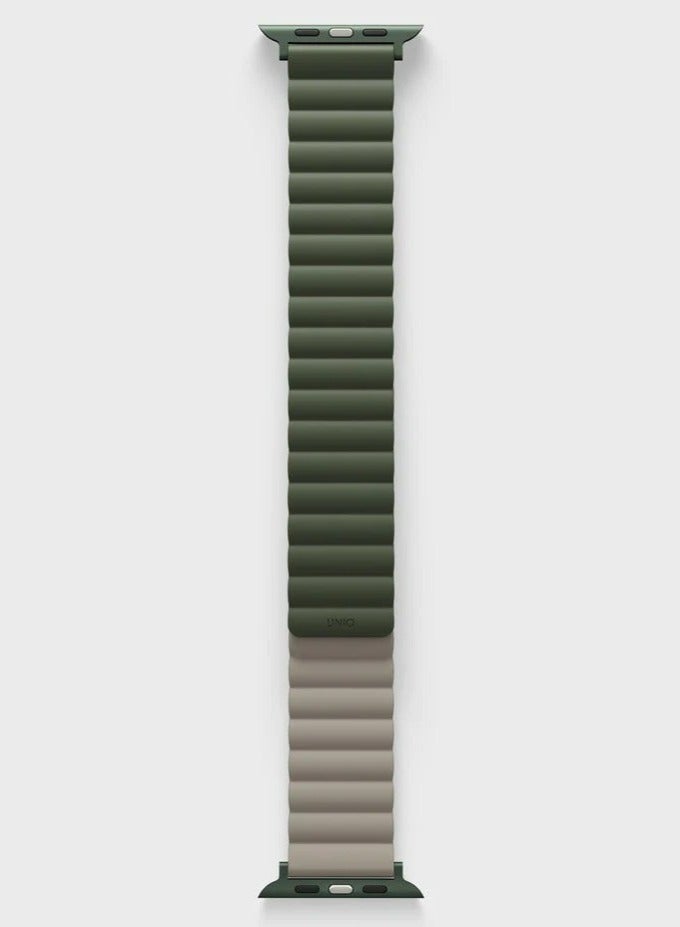 Revix Reversible Magnetic Silicone Strap For Apple Watch 42 44 45 49Mm Green/Taupe