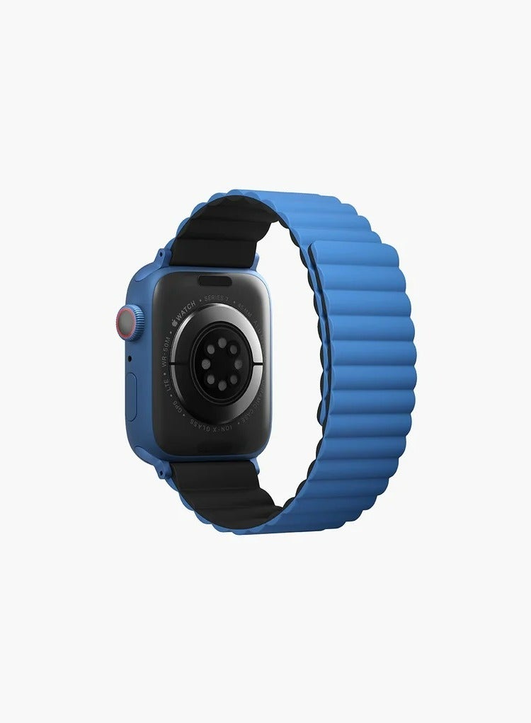 Revix Reversible Magnetic Silicone Strap For Apple Watch 42/44/45/49MM - Blue/Black