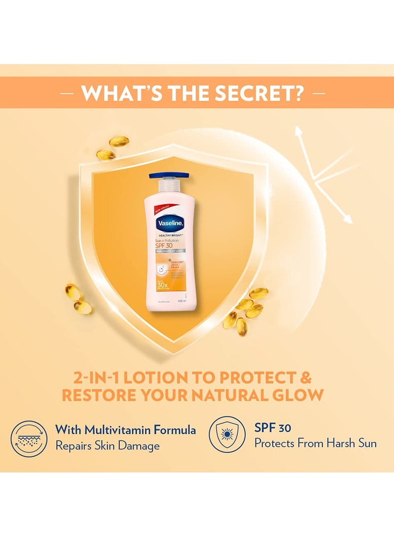 Vaseline Healthy Bright Sun Protection Body Lotion Daily Moisturizer for Dry Skin