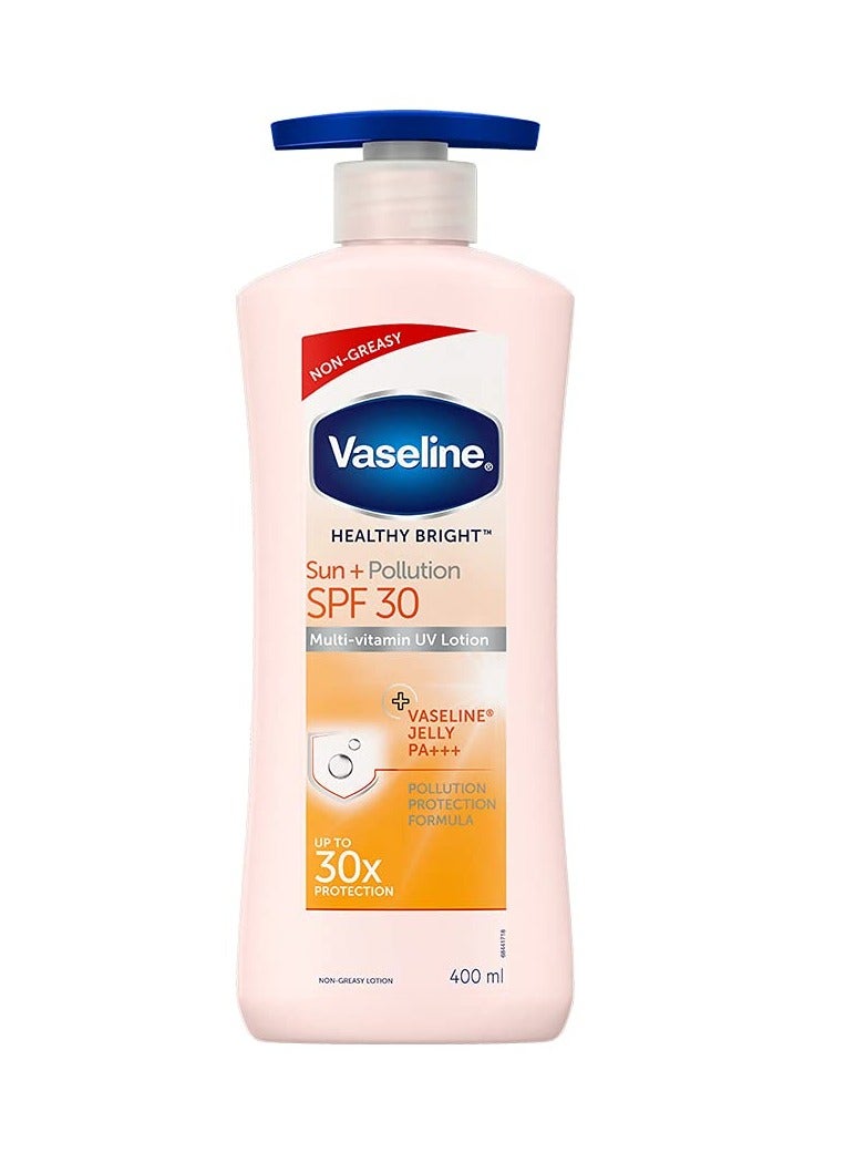 Vaseline Healthy Bright Sun Protection Body Lotion Daily Moisturizer for Dry Skin   400 ml