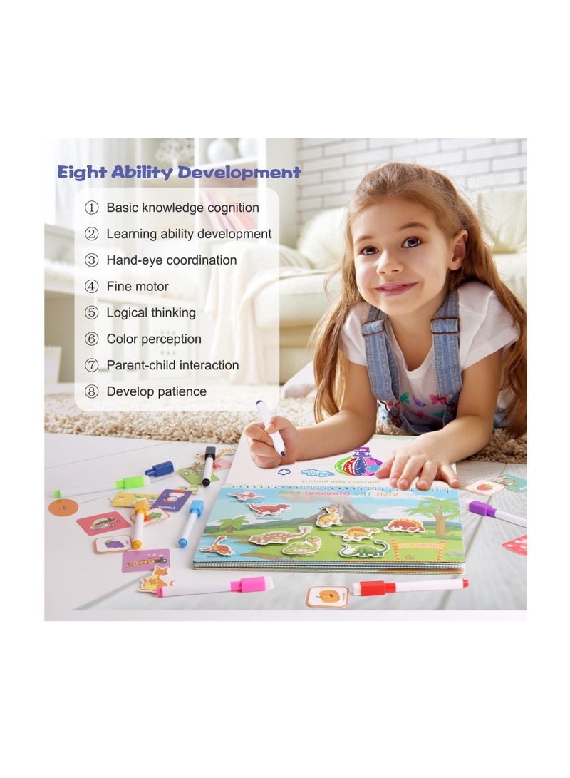Montessori Busy Book for Kids Preschool Learning Activities Latest 30 Themed - Workbooks Activity Binders Travel Toys for Toddlers Ages 3+, Autism Learning Materials and Tracing Coloring Books