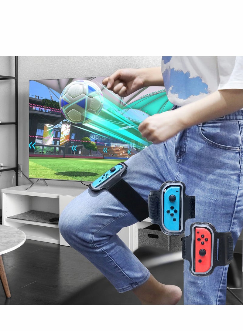 2022 Switch Sports Accessories Bundle 12 in 1 Family Kit for Nintendo Games Tennis Rackets, Sword Grips, Golf Clubs, Wrist Dance Bands & Leg Strap, Joy-con Band