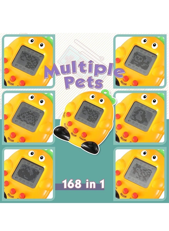 Virtual Electronic Digital Pet Keychain, 5 Pieces Game Digital Game Keychain Nostalgic Virtual Digital Pet Retro Handheld Electronic Game Machine with Keychain for Boys Girls