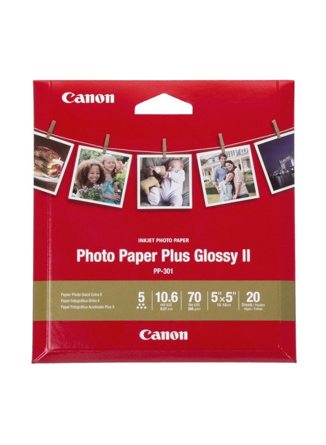 Glossy Photo Paper Plus Ii5'X5'(20 Sheets) Pp301